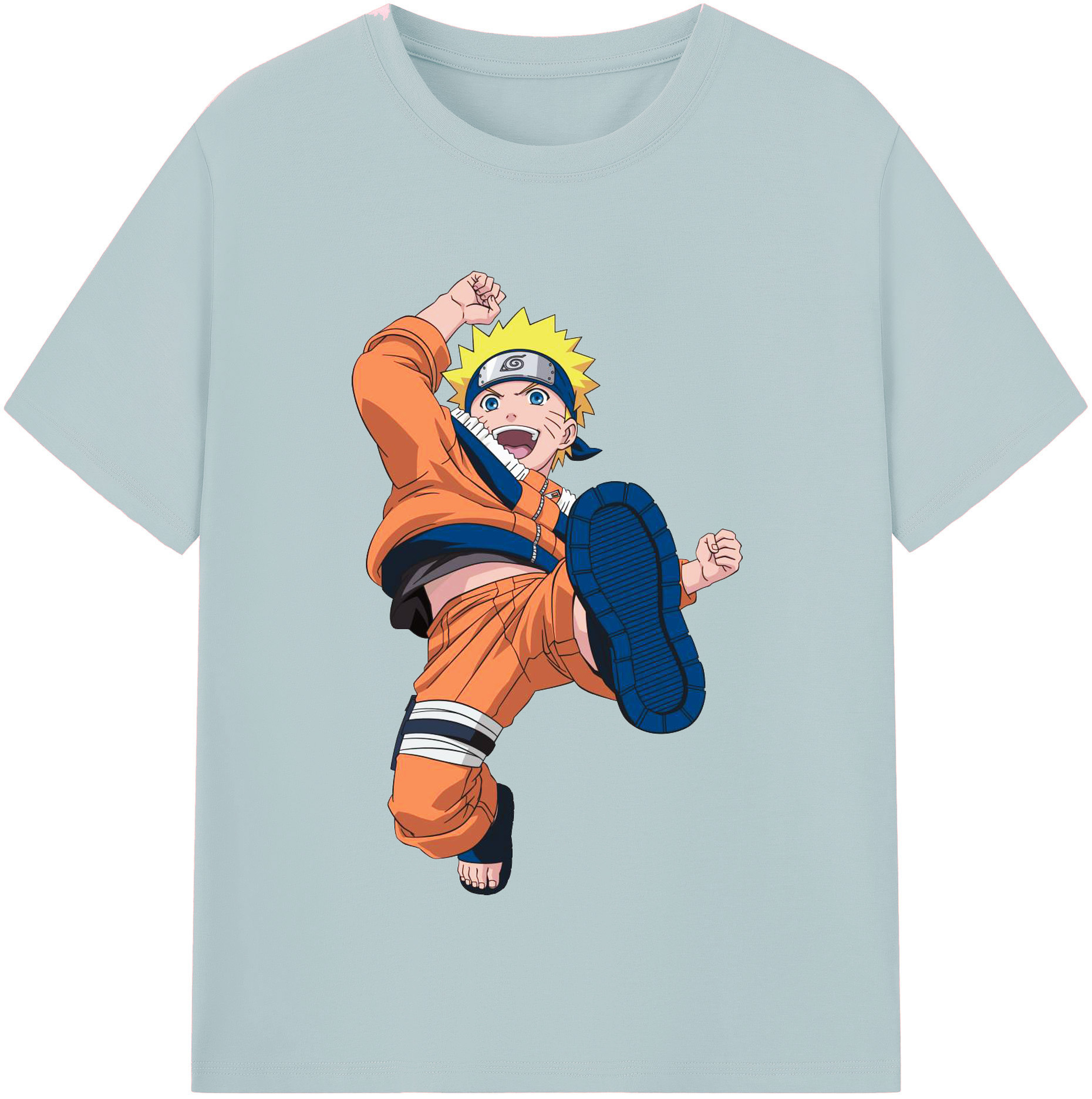（画像用） NARUTO -ナルト- うずまき ナルト Uzumaki Naruto 綿100％半袖Tシャツ（フロントプリント）